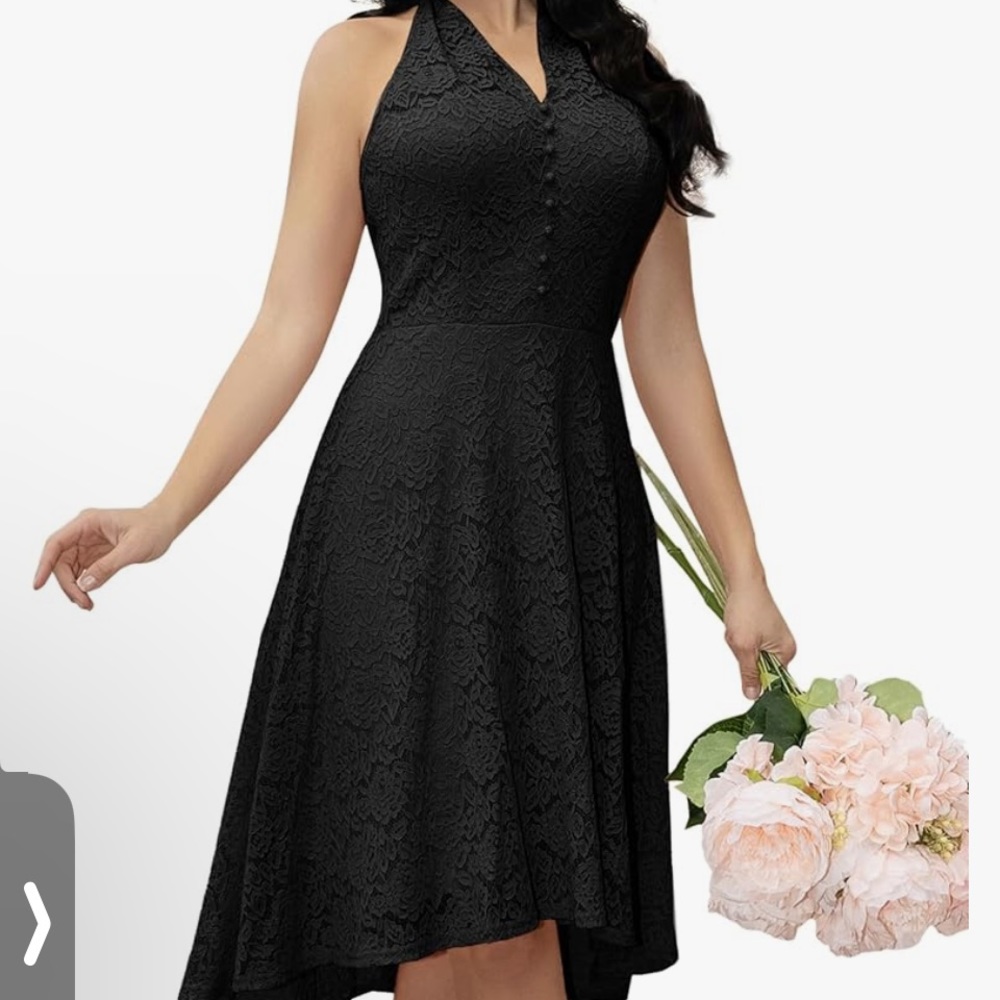 Belle Poque Vintage Halter Lace Dress